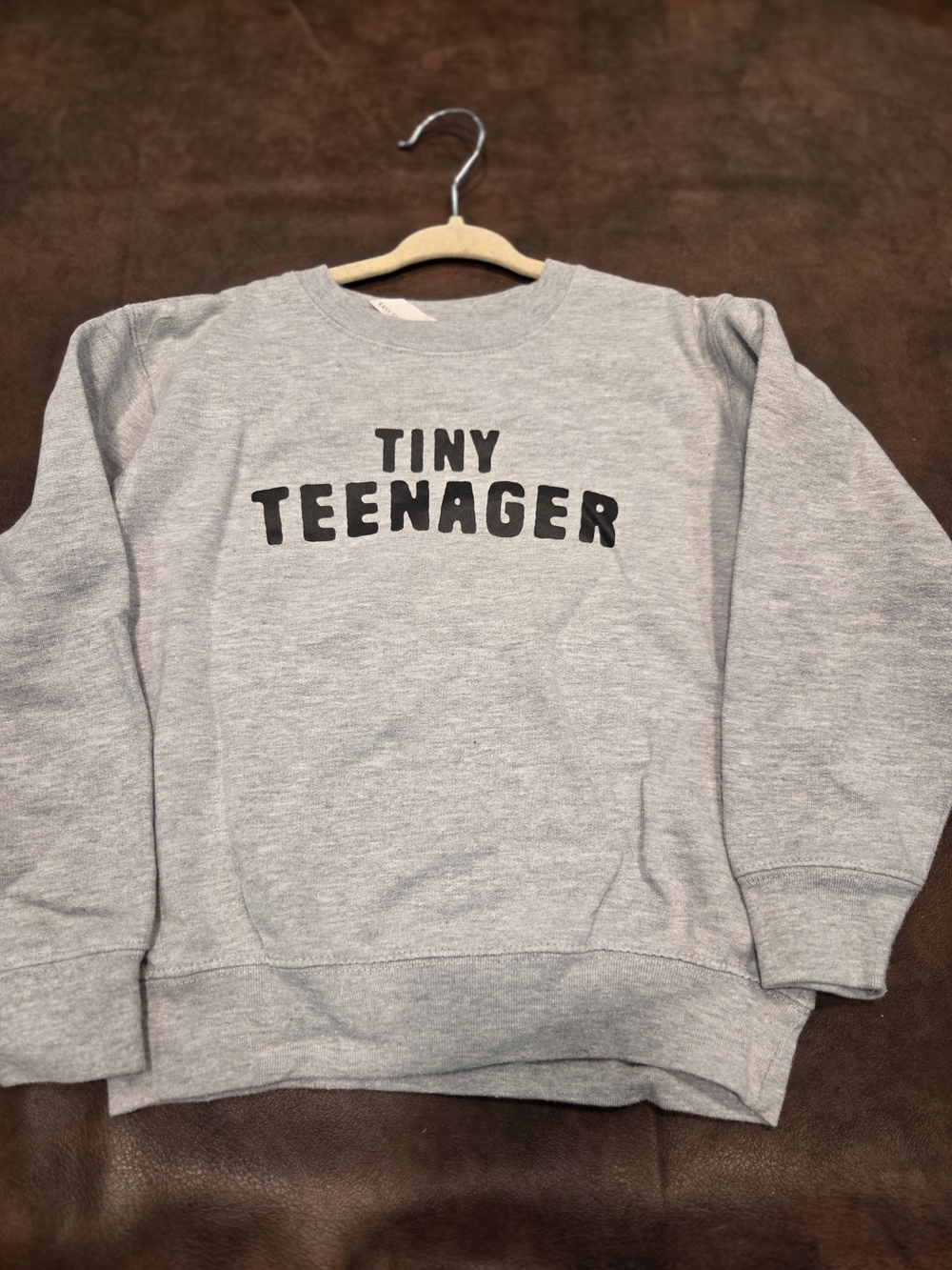 Tiny Teenager Grey Kids Sweatshirt, 5/6